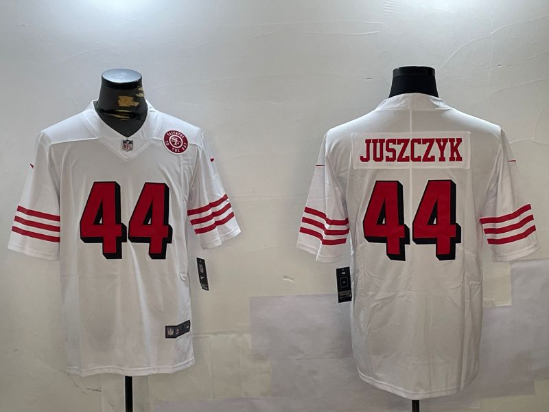 Men San Francisco 49ers #44 Juszczyk White Second generation 2024 Nike Limited NFL Jersey style 8->san francisco 49ers->NFL Jersey